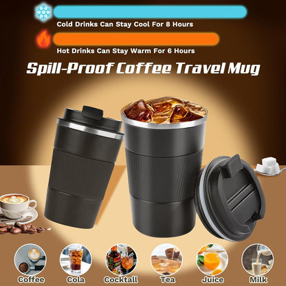 Vacuum Insulated Stainless Steel Travel Coffee Mug,Leak Proof Cup with Lid2