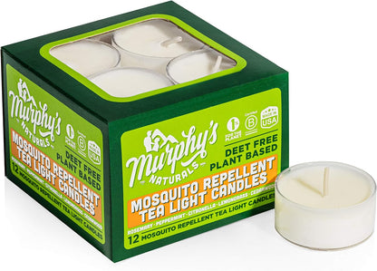 Citronella Mosquito Repellent Tea Light Candles, 12-Pack4