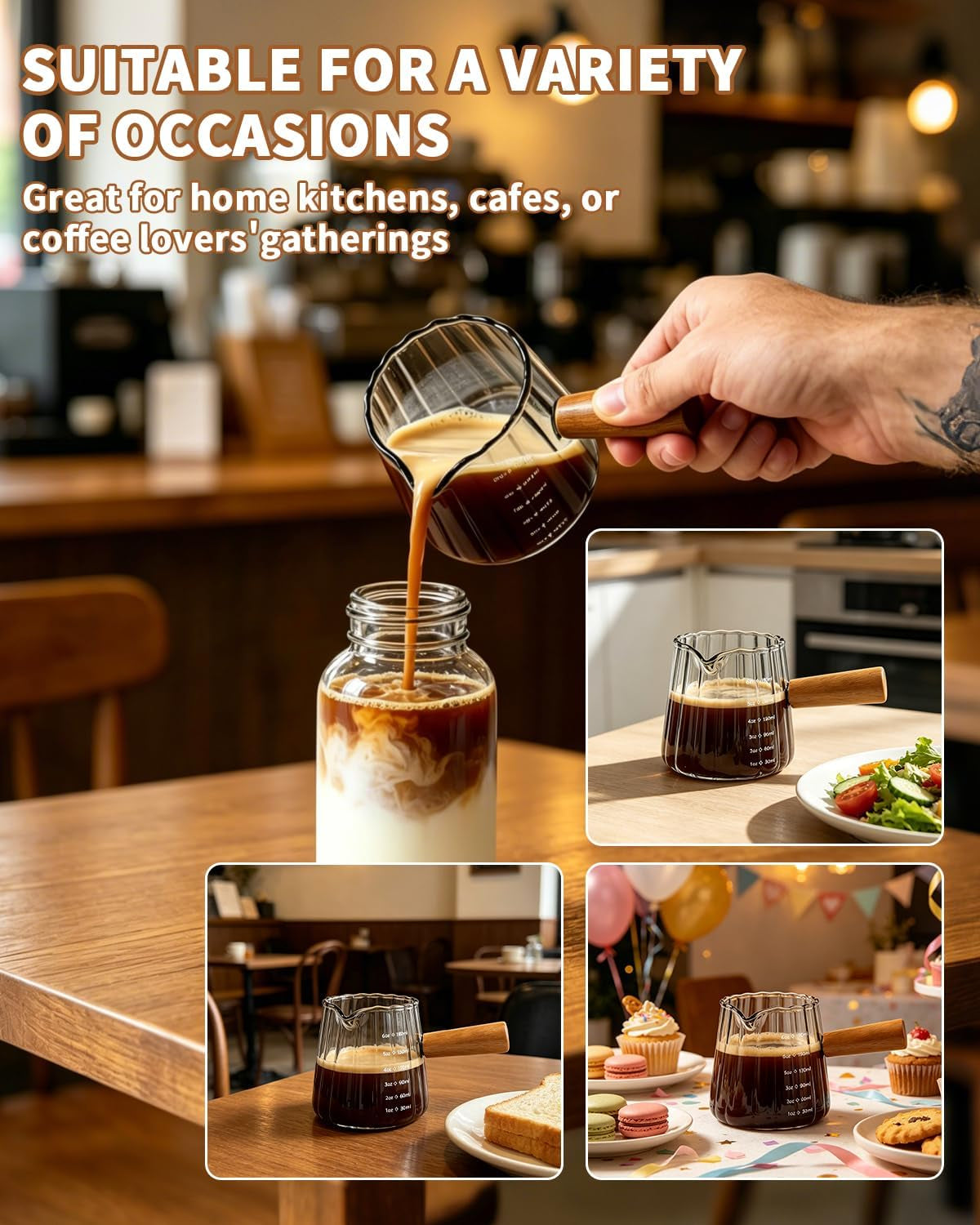 2-pack-espresso-measuring-cups-2-spoons-6oz-gray-clear-borosilicate-glass-cups-with-wood-handle-v-shaped-spout-ribbed-milk-frothing-cup-for-coffee-latte-cappuccino-tea