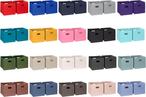 Folding Storage Bins - 2-Pack of 10In Tall Navy Cubes7