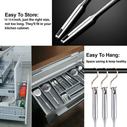 Stainless Steel Kitchen Cooking Utensils Set 6 PCS Dishwasher Safe9