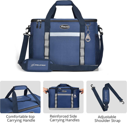 Soft Cooler Bag, 35/55/75 Can Beach Cooler with Flip-Top Access | Lightweight, 5-Layer Insulation, 12H Cold, Leakproof, Collapsible, Adjustable Strap, Perfect for Camping,Picnics,Work,Travel8