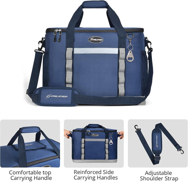 Soft Cooler Bag, 35/55/75 Can Beach Cooler with Flip-Top Access | Lightweight, 5-Layer Insulation, 12H Cold, Leakproof, Collapsible, Adjustable Strap, Perfect for Camping,Picnics,Work,Travel8