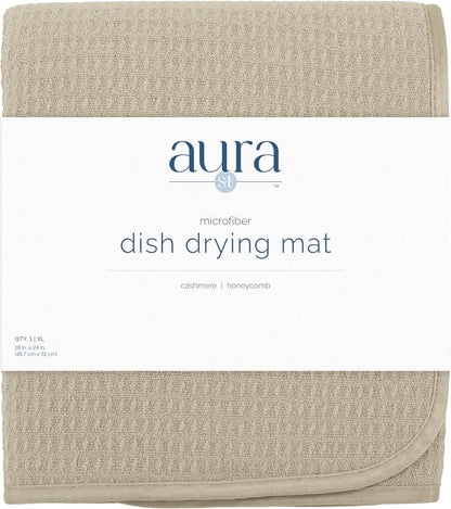Dish Drying Mat, 18" X 24", XL, Beige9