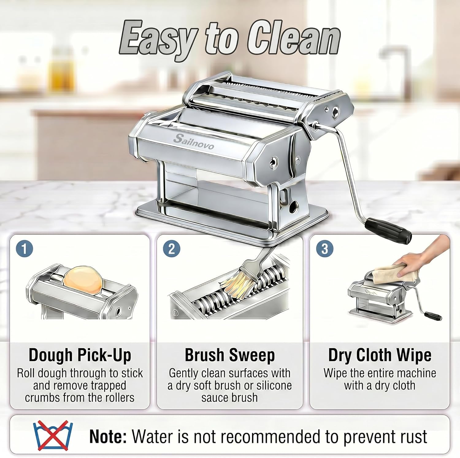 3-in-1-pasta-maker-with-9-setting-pasta-roller-cutters-silver-9-thickness-2-width-settings-stainless-steel-body-rust-resistant-easy-clean-for-spaghetti-fettuccine-lasagna-and-more