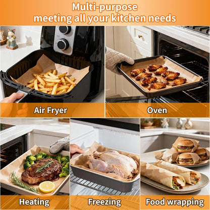 400PCS Parchment Paper Baking Sheets, 12"X16" Unbleached Precut Half Parchment Paper for Baking, Non-Stick Baking Paper for Baking, Grillin, Steaming Bread Cookies, Oven, Air Fryer, Microwave3