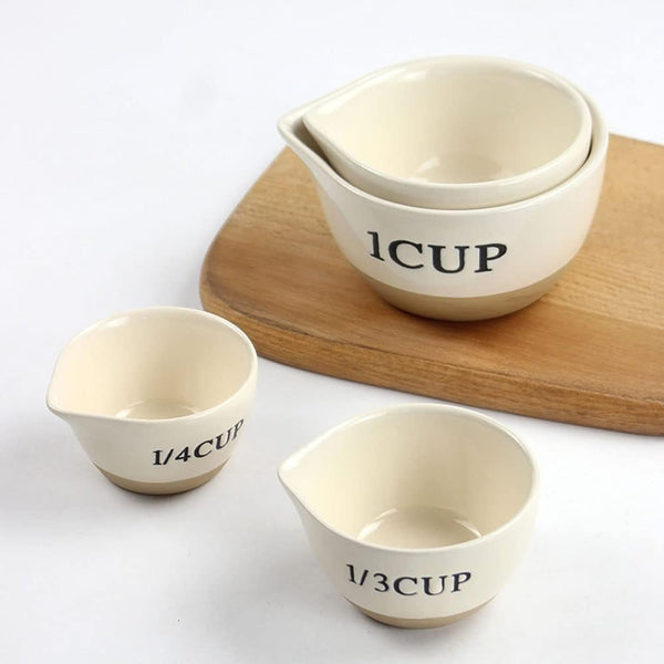 Ceramic Milk Measuring Cup Egg Measuring Bowl Baking Bowl, Set of 44