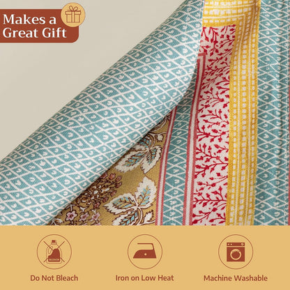 Placemats Set of 4 Reusable 100% Cotton (13"X19")5