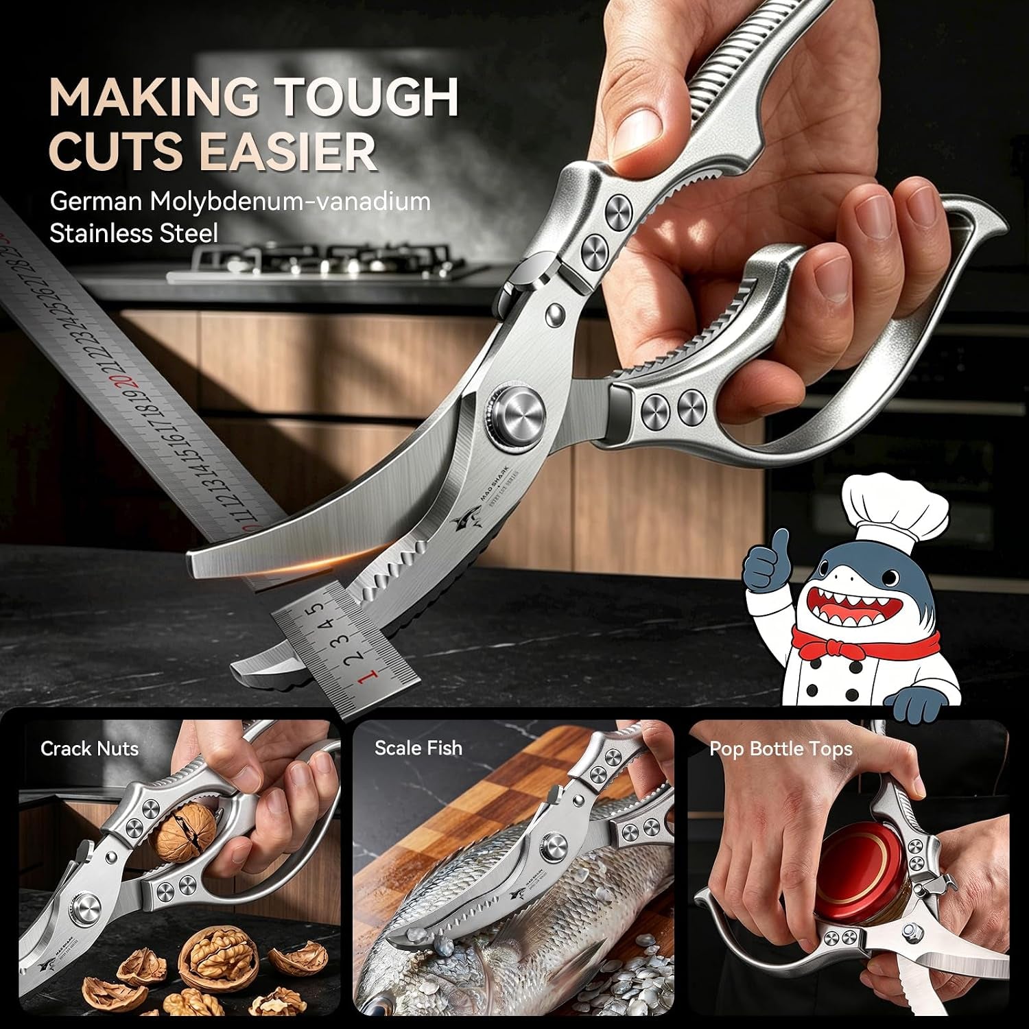 heavy-duty-poultry-shears-spring-loaded-kitchen-shears-dishwasher-non-slip-handle-kitchen-shears-safety-lock-all-purpose-kitchen-scissors-for-chicken-meat-cutting-turkey-fish-vegetables