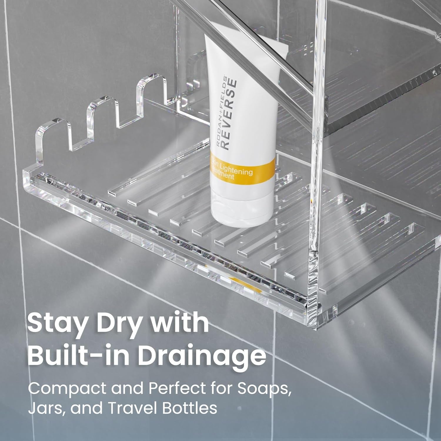 acrylic-bathroom-organizer-caddy-shampoo-holder-combination-shelf