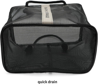 Bath Storage Shower Caddy Organizer for Bathroom, College Dorm, Camp, Gym (Small Black)8