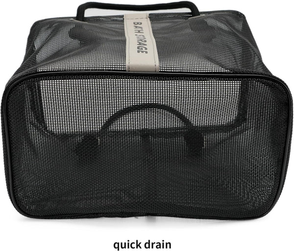 Bath Storage Shower Caddy Organizer for Bathroom, College Dorm, Camp, Gym (Small Black)8