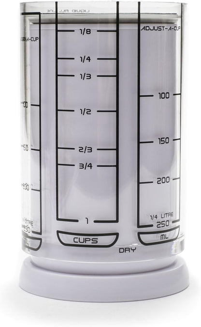 1 Cup Adjust-A-Cup, Plastic, White3