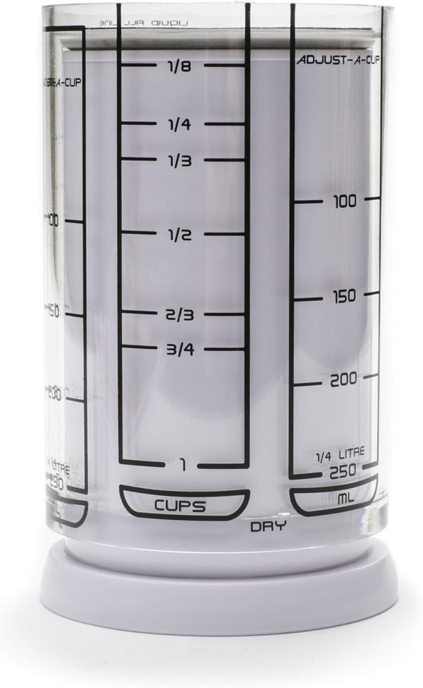 1 Cup Adjust-A-Cup, Plastic, White3
