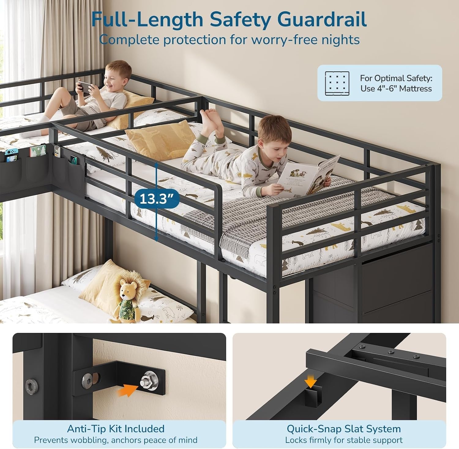 triple-bunk-bed-with-9-storage-drawers-and-led-lights-twin-over-twin-3-bed-bunk-beds-for-kids-with-shelves-and-pegboard-heavy-duty-metal-bunk-bed-with-full-length-guardrail-and-dual-ladders-black