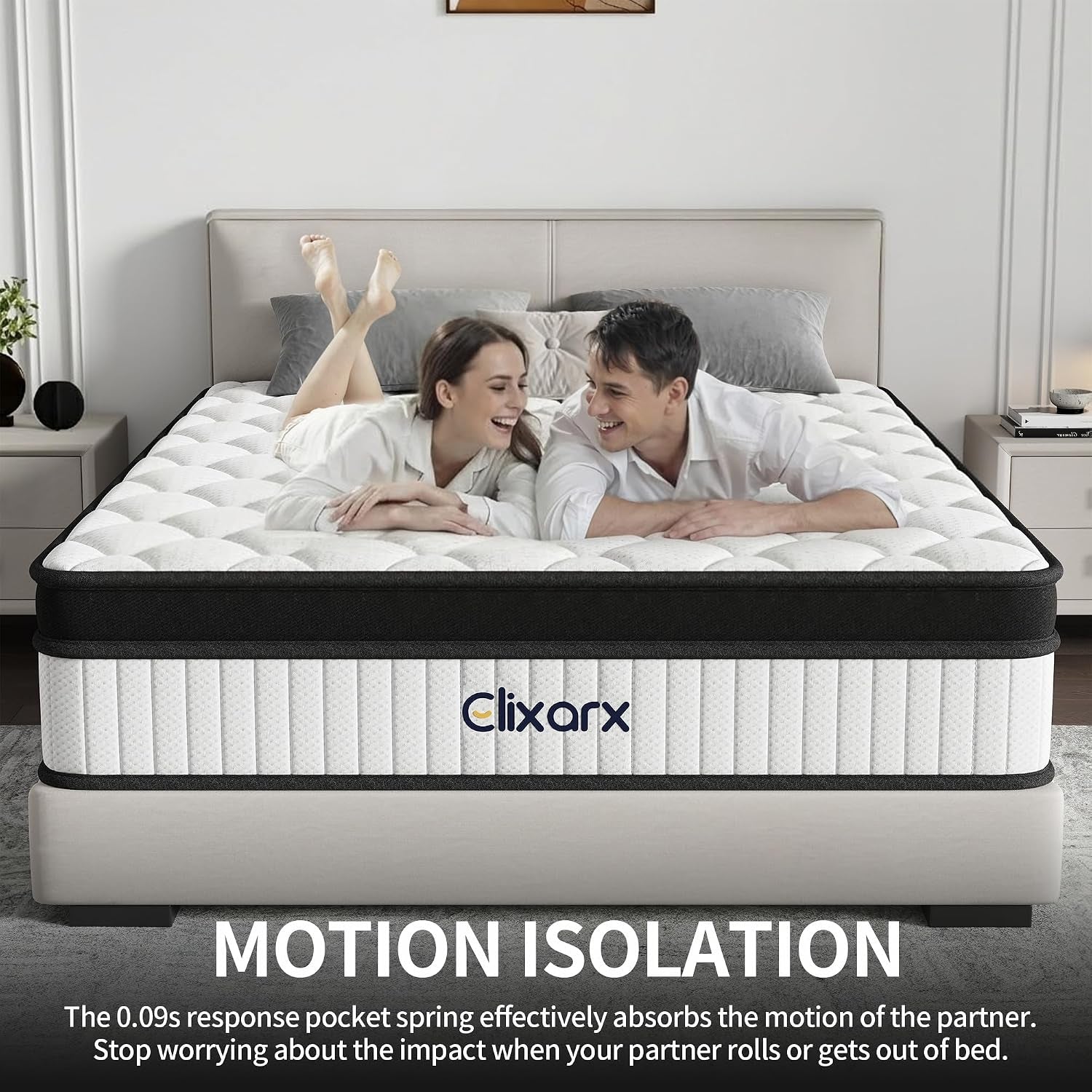 full-size-mattress-12-inch-hybrid-medium-firm-feel-individually-wrapped-coils-for-motion-isolation-cool-memory-foam-white-certipur-us-certified