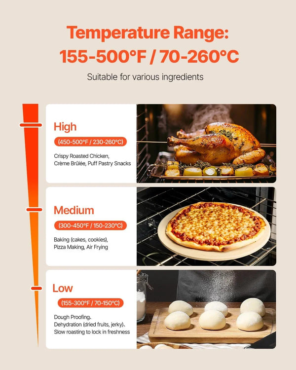 Commercial Convection Oven, 66L/60Qt, Half-Size Conventional Oven Countertop, 1800W 4-Tier Toaster W/Front Glass Door, W/Trays Wire Racks Clip Gloves, 120V | 60Qt, 1800W, 4-Tier Toaster,Front Glass Door, Electric Baking Oven with Tray & Wire Racks Included, for Bakery, 120V, 5-15P5
