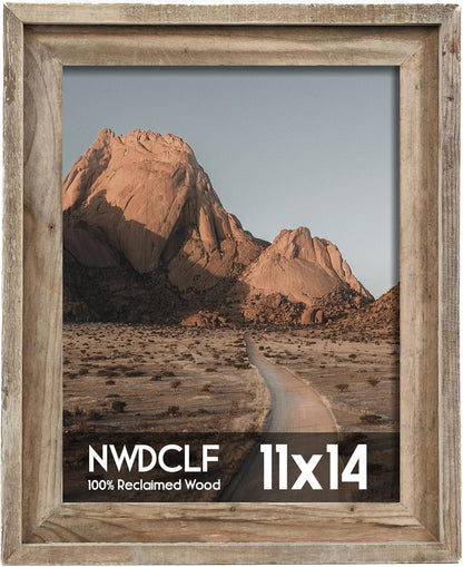 Rustic 11X14 Picture Frame, Reclaimed Barnwood Photo Frame for Wall Decor1