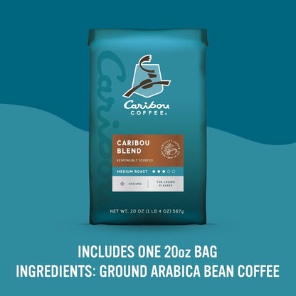 , Medium Roast Ground Coffee, 100% Arabica Coffee - Caribou Blend 20 Ounce Bag3