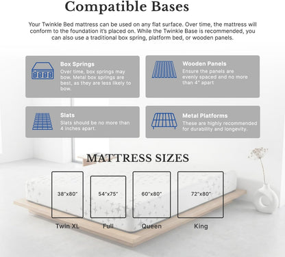 Twinkle Star 10” Medium Firm Contouring Mattress in a Box, USA Made - Full5