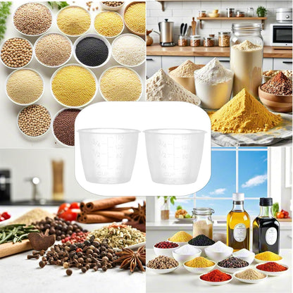 2Pcs Plastic Transparent Rice Measuring Cups 160Ml 3/4 Cup Thicken Rice Cooker Measuring Cup Double Scale Rice and Dry Material Kitchen Supplies for Cooking,Dog Cat Food Measuring5