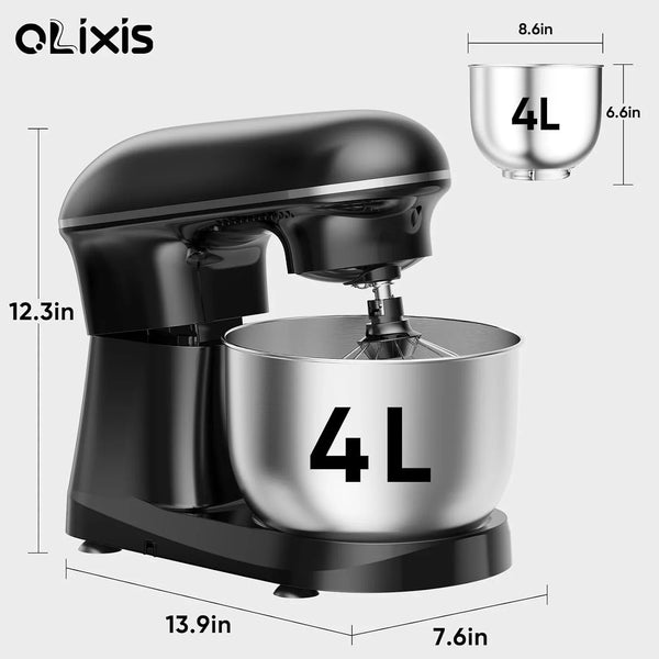 4.2 Qt Stand Mixer, 10-Speed Tilt-Head Electric Mixer for Baking | Include Dough Hook, Whisk, Flat Beater & Splash Lid, 10 Speeds Handle Cakes, Cookies & Bread Dough, Compact, Easy-Clean Bowl8