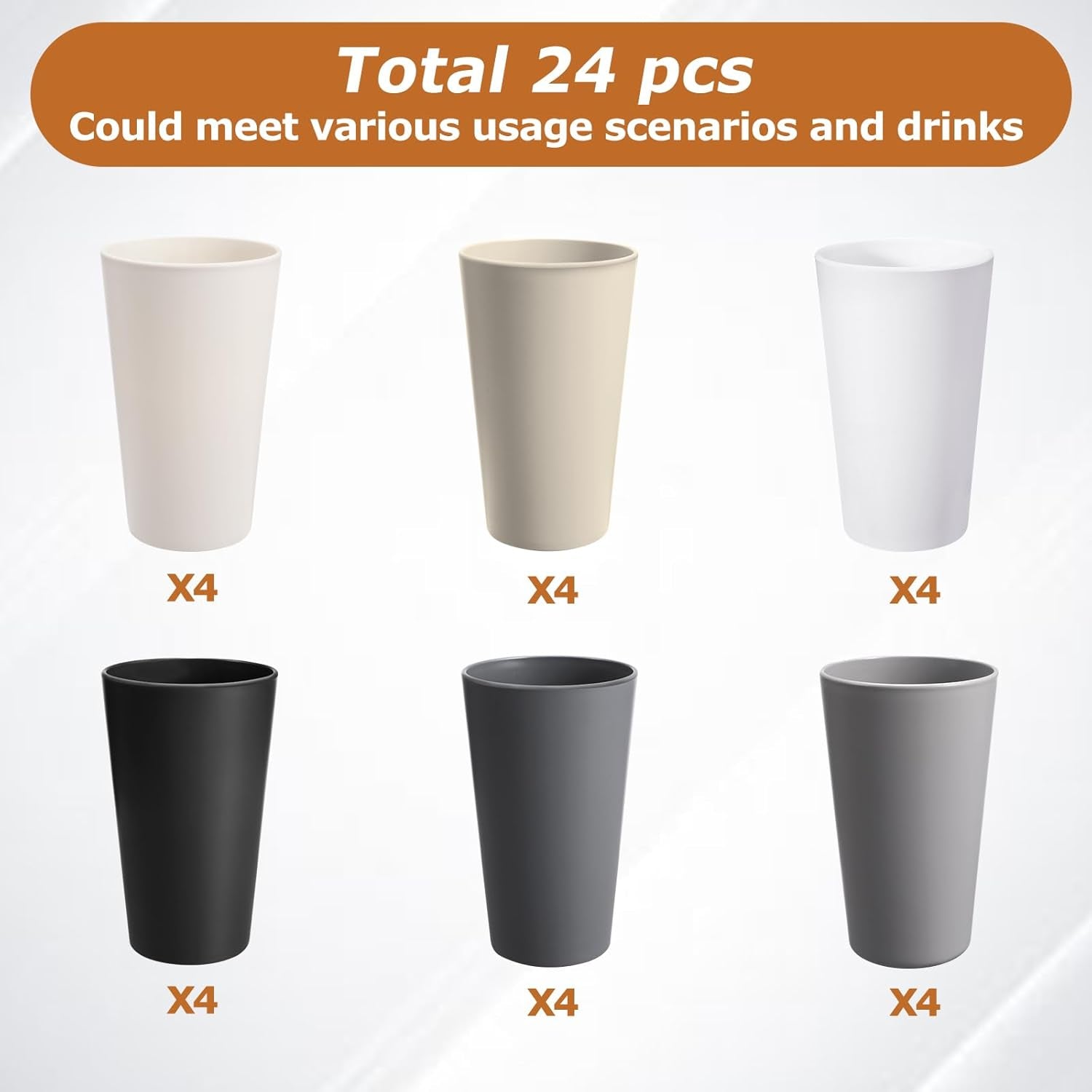 24-pcs-unbreakable-plastic-cups-set-20-oz-reusable-plastic-cups-stackable-drinking-cup-for-kitchen-outdoor-bpa-free-dishwasher-refrigerator-and-microwave-safe-20-oz-6-colors