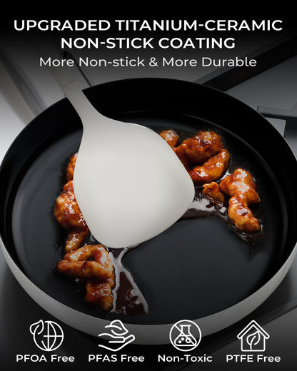 Ceramic Nonstick Frying Pan for Cooking, 10.4 Inch Non Stick Tri-Ply Stainless Steel Pan, Non Toxic Skillet, PTFE & PFOA Free, Compatible with All Stovetops, Dishwasher & Oven Safe3
