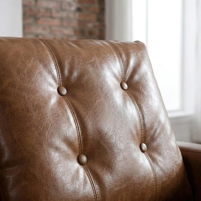 Mid Century Modern 53" Loveseat Sofa, Brown6