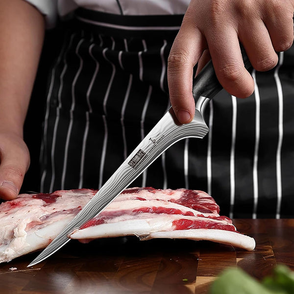 Fillet Knife 7 Inch, Japanese Sharp Boning Knife, Flexible Blade6