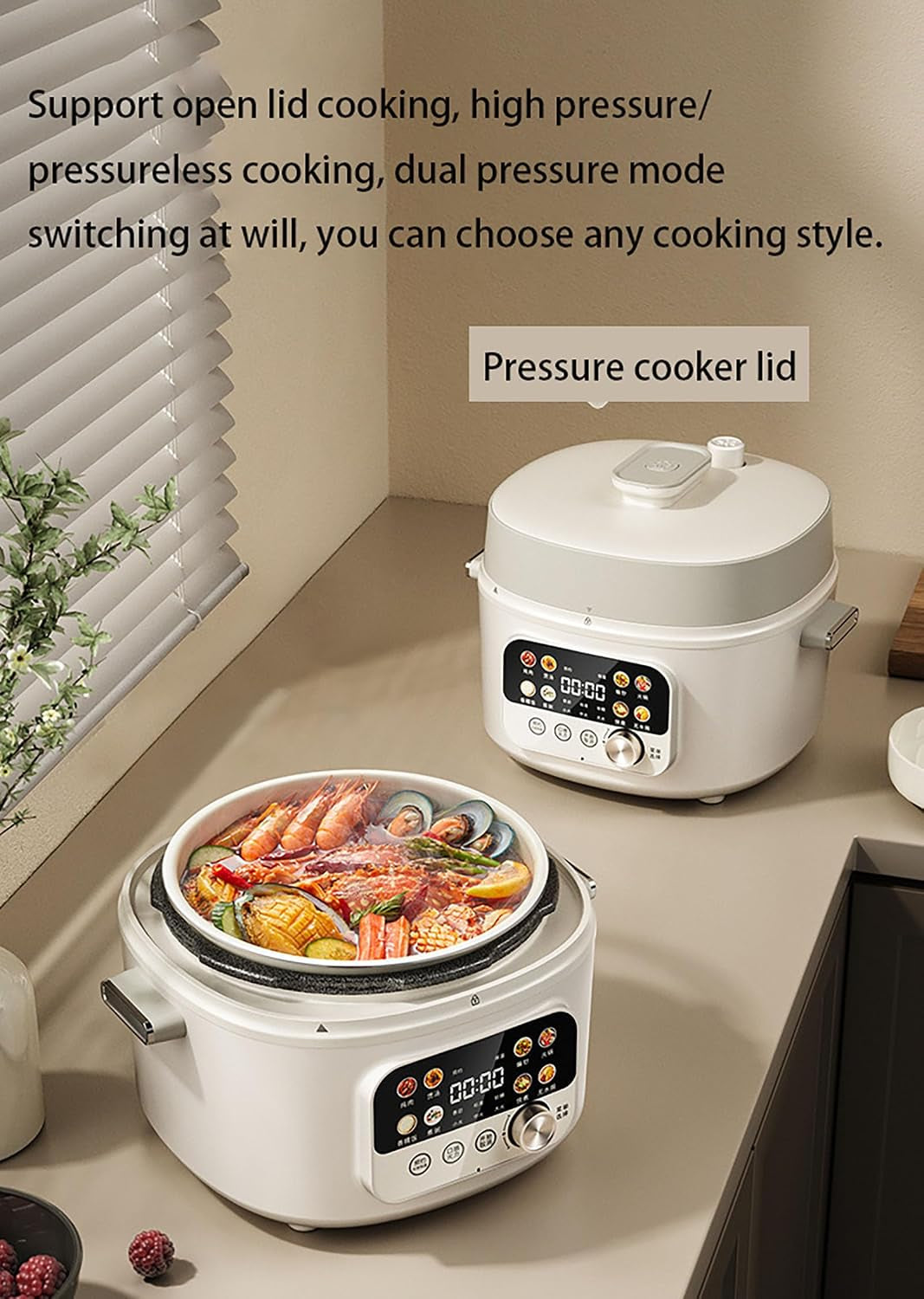 multi-function-rice-cooker-programmable-rice-cooker-with-touch-screen-multiple-preset-gears-fry-slow-cook-steam-cook-keep-warm-white