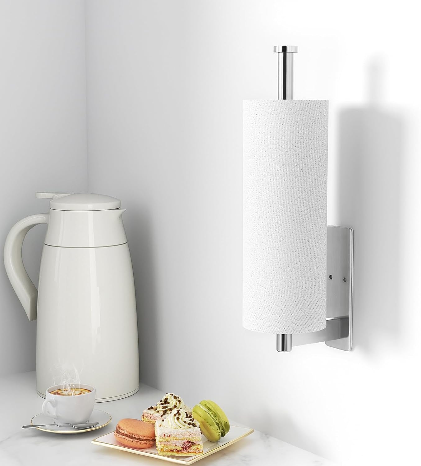 paper-towel-holder-under-cabinet-stainless-steel-paper-towel-holder-wall-mount-self-adhesive-or-drilling-silver-towel-rack-for-kitchen-organization-and-storage-kitchen-paper-roll-holder