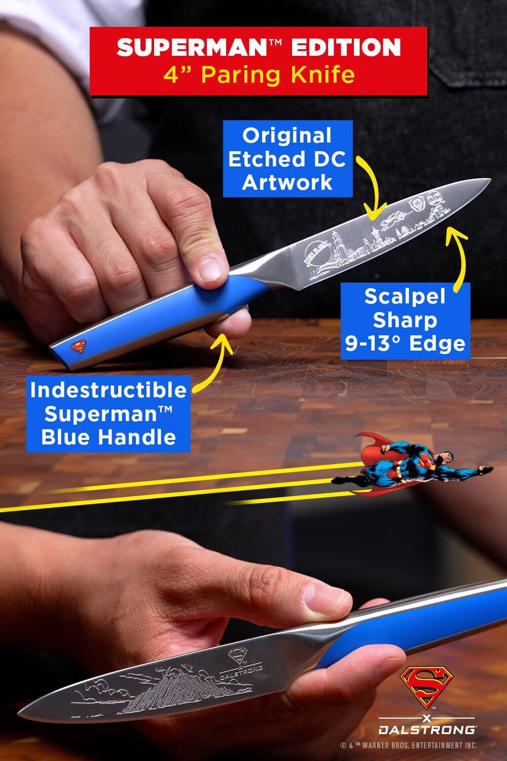 chef-knife-set-2-piece-dc-superman™-licensed-edition-8-chef-4-paring-official-license-german-stainless-for-dc-fans-daily-cooking-pom-handle-customer-support