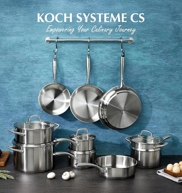 Stainless Steel Cookware Set 21 Piece with 5-Layer Base, Professional 18/10 Stianless Steel Pots and Pans Set, Oven&Dishwasher Safe, Non Toxic, Induction Kitchen Cooking Sets, 21PCS9