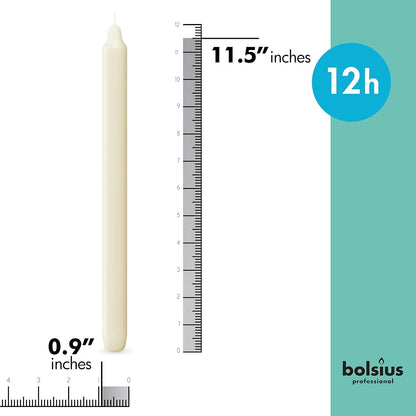 Ivory Candlesticks Bulk Pack 50 Count - Unscented Dripless 11.5 Inch Household & Dinner Candle Set - 12+ Hours - Premium European Quality - Consistent Smokeless Flame - 100% Cotton Wick2