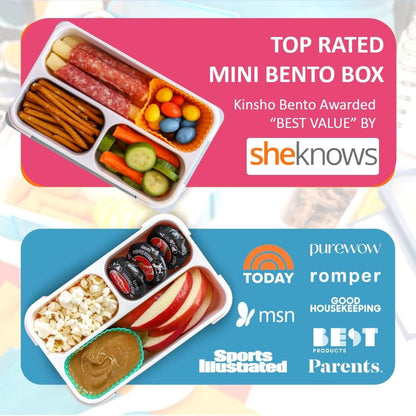 Small Snack Box Containers Kids Toddlers, Pink & Purple Glitter Set2
