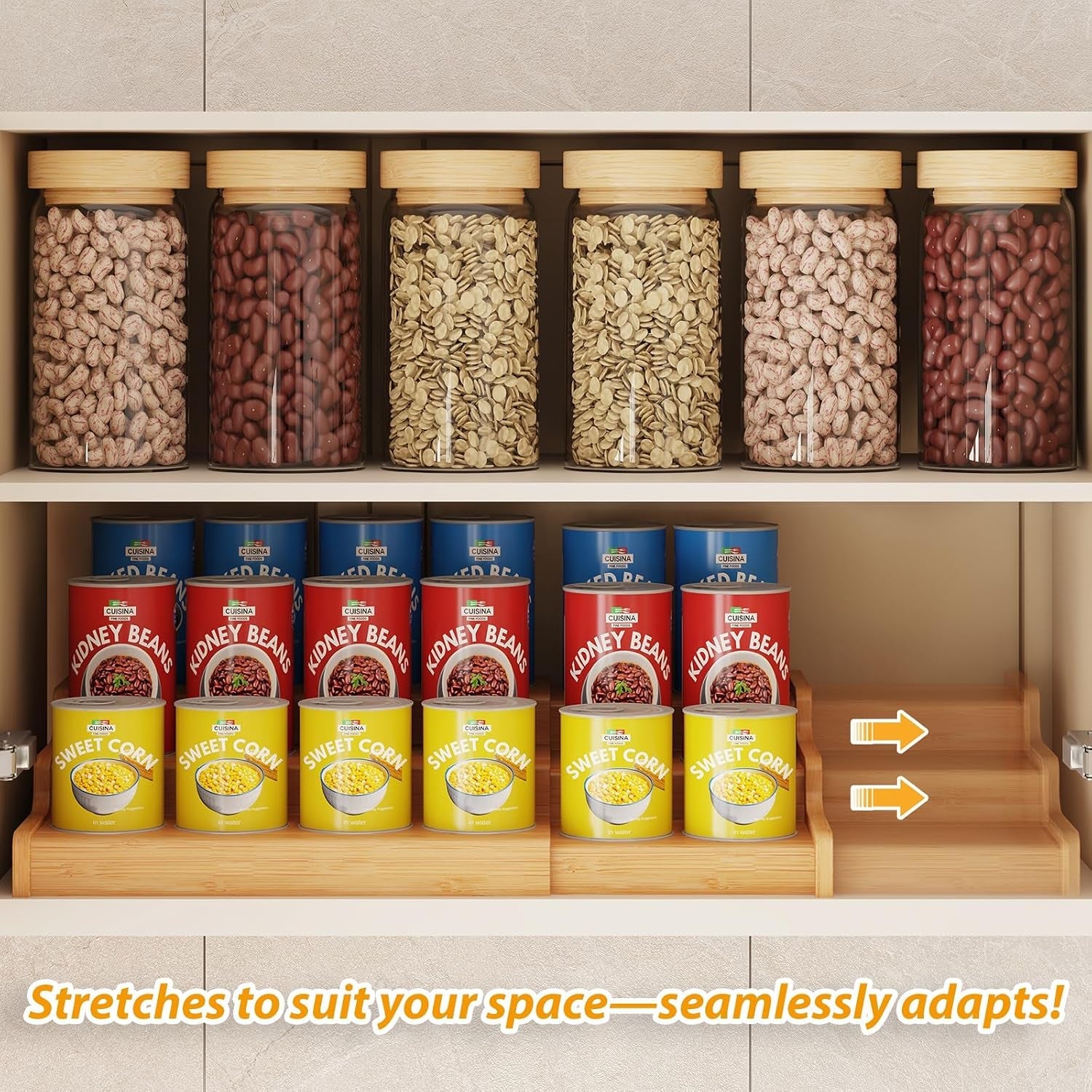 expandable-bamboo-can-rack-organizer-for-pantry-3-tier-adjustable-can-storage-holder-soda-organizer-holds-up-to-24-cans-canned-goods-storage-display-for-pantry-cabinet-countertop-patent-pending