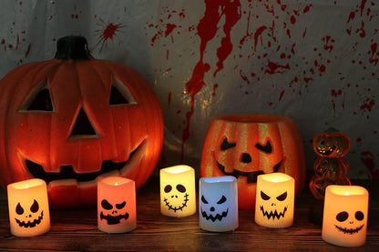 Halloween Flameless Votive Candles Color Changing with Remote Timer3