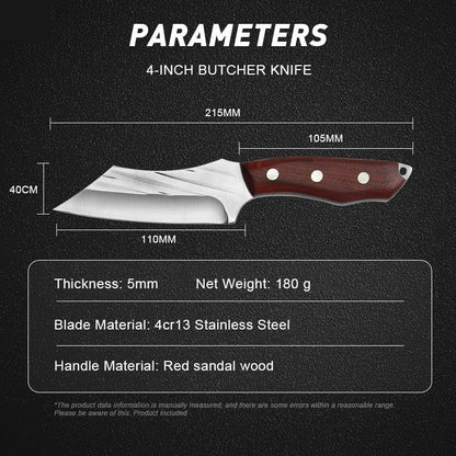 Meat Cleaver,Cleaver Knife 4 Inch Cleaver Chef Knife 4CR13 Hunting Knife Stainless Steel Japanese Knives Butcher Knife for Kitchen Tools, LAMAJIGA58442