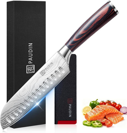 Santoku Knife Chef Knife, Ultra Sharp 7" Kitchen Knife for Cooking1