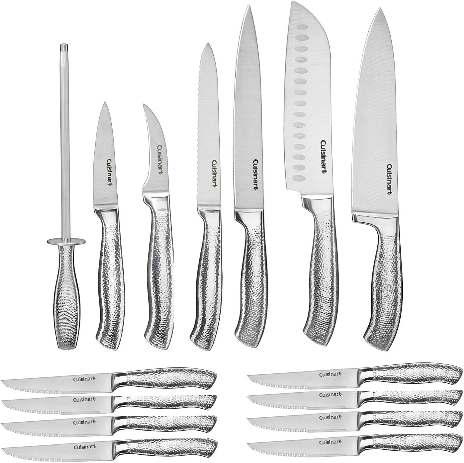 classic-high-carbon-hammered-stainless-steel-forged-knife-set-with-sheath-blade-gaurds-17-piece-set