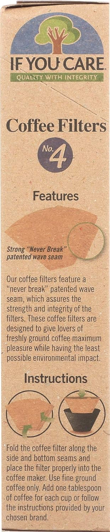 # 4 Cone Shaped Unbleached All Natural Compostable Coffee Filters, 100 Count (Pack of 1), Chlorine Free4