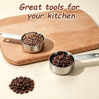 2 Pcs 1/4 Cup Measuring Scoop, 2 OZ Stainless Steel Scoop4