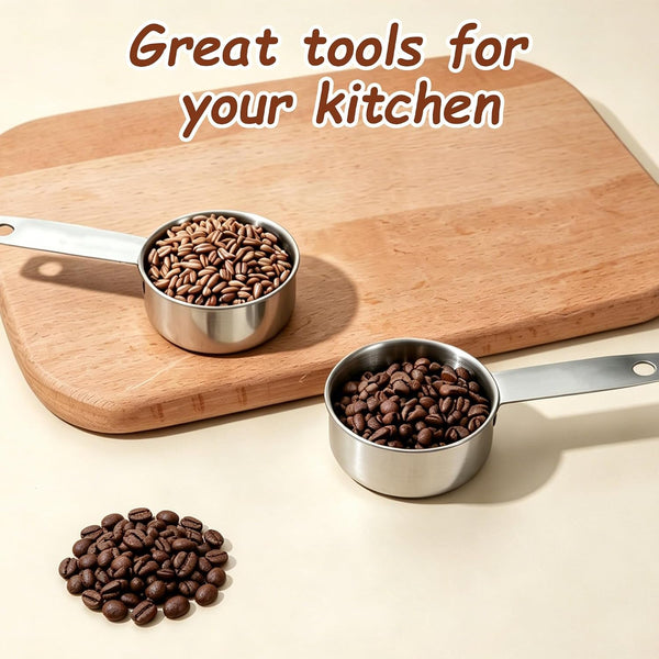 2 Pcs 1/4 Cup Measuring Scoop, 2 OZ Stainless Steel Scoop4