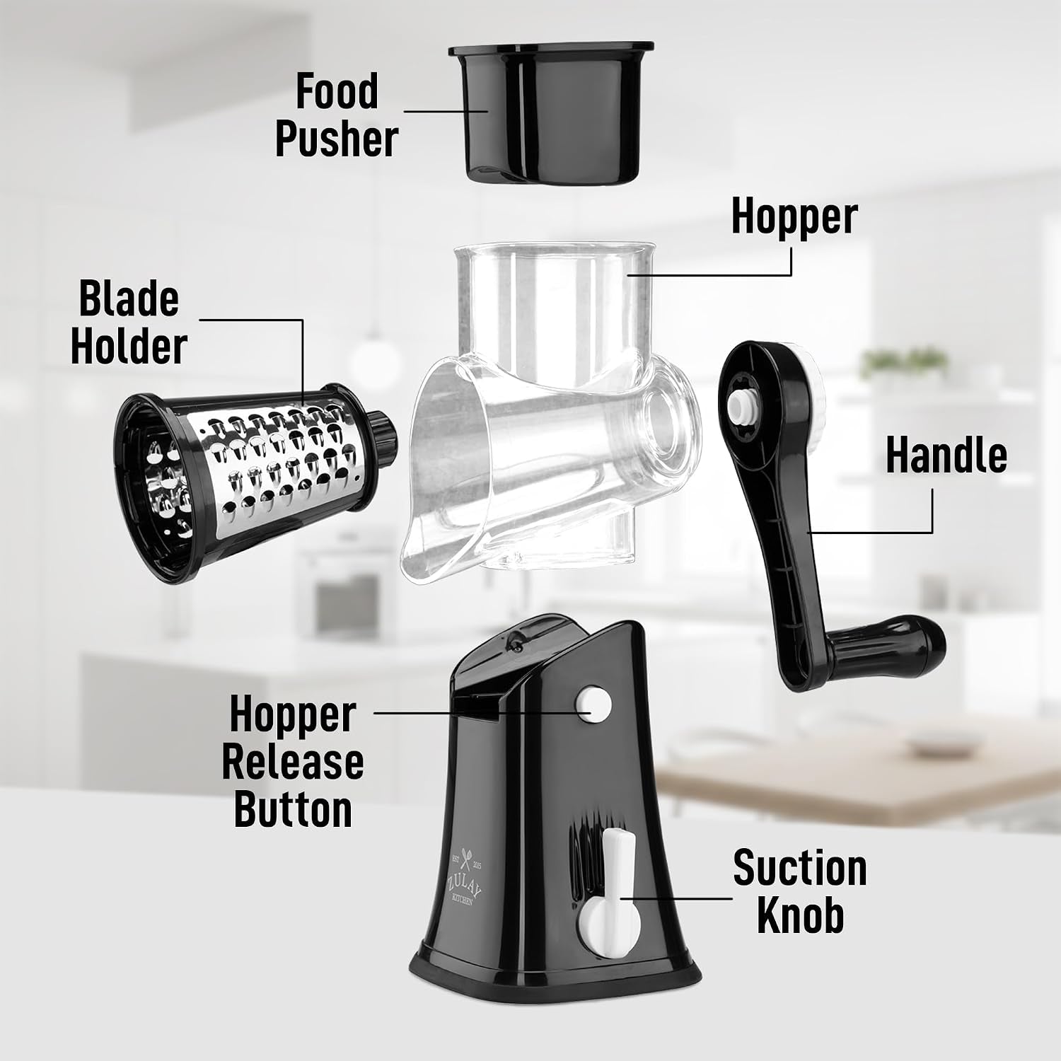 rotary-cheese-grater-5-blade-cheese-shredder-manual-hand-crank-cheese-grater-with-reinforced-suction-5-interchangeable-drums-easy-to-use-vegetable-chopper-round-mandoline-slicer