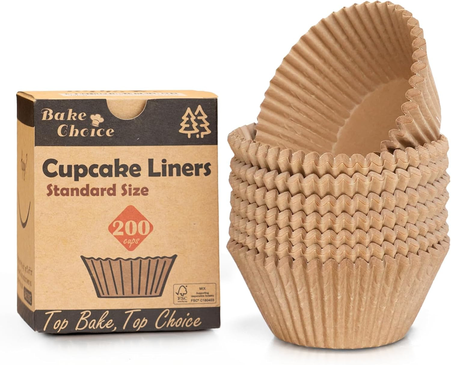 200pcs-standard-cupcake-liners-for-baking-muffin-liners-non-stick-natural-food-grade-greaseproof-parchment-cupcake-wrapper-for-party-christmas-gift