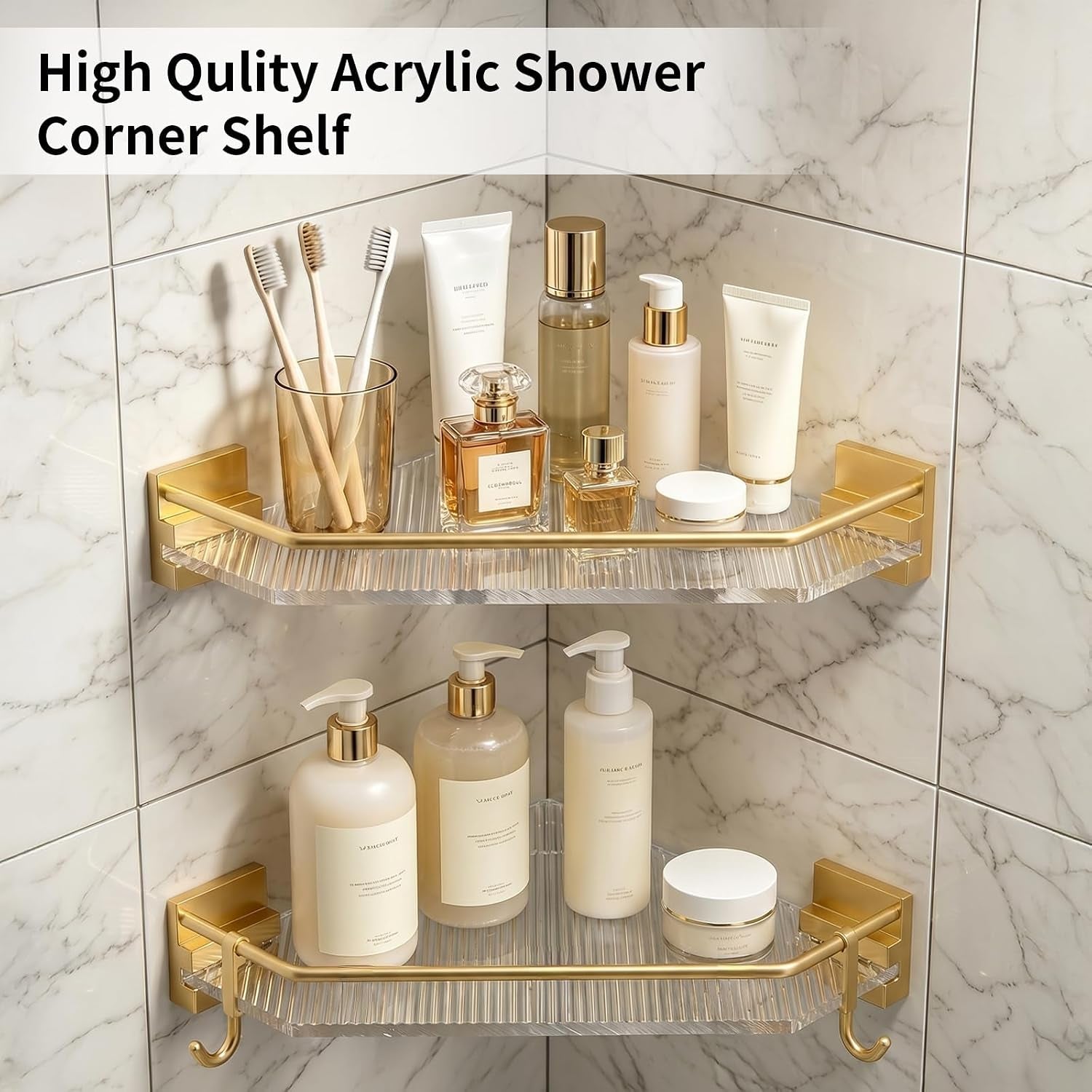 shower-corner-caddy-with-hooks-2-pack-luxury-organizer-with-upgraded-adhesive-system-for-bathroom-kitchen-balcony-floating-shower-wall-shelf-bath-basket-rack-heavy-duty-2-pack-gold-acrylic
