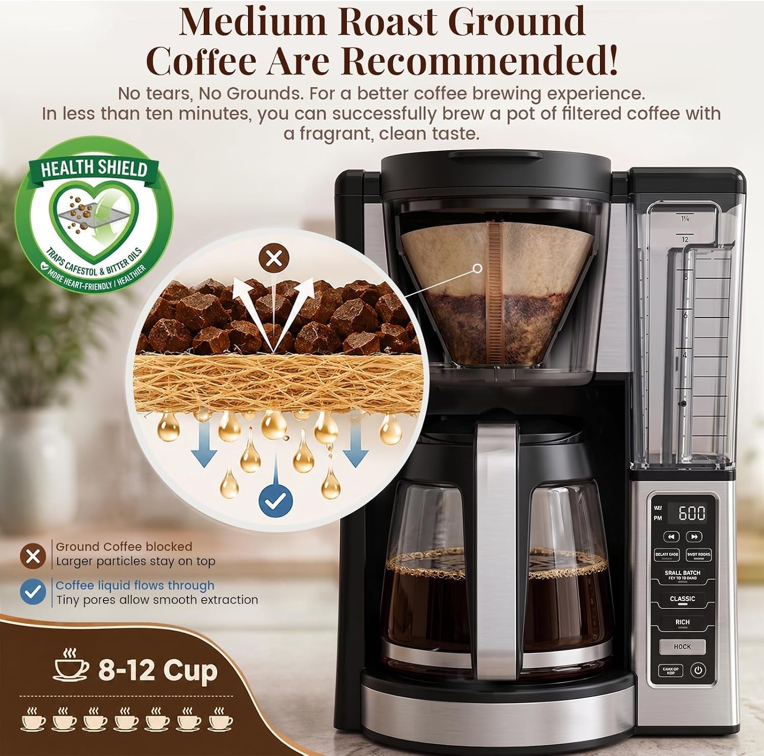 200pcs-4-cone-coffee-filters-8-12-cup-compatible-with-ninja-maker-disposable-natural-unbleached-no-blowout-paper-filters-compatible-with-ninja-cuisinart-pour-over-and-drip-coffee-maker