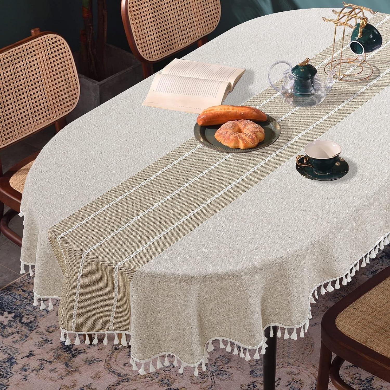 solid-embroidery-oval-tablecloth-with-tassels-for-oval-table-60-x-102-inch-lace-dust-proof-table-cover-for-kitchen-dinning-wrinkle-free-anti-fading-tabletop-decoration