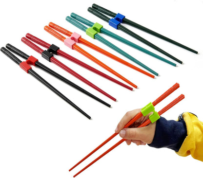5 Pairs Reusable Training Chopsticks, 9.45 Inch Dishwasher Safe Fiberglass Japanese Training Chopsticks for Beginner, Non-Slip, Easy to Use(Colorful)1